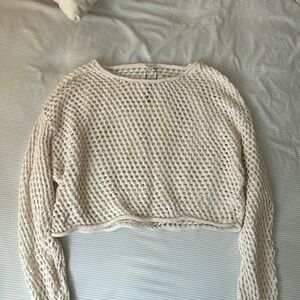 Garage Open Knit Cropped Sweater
